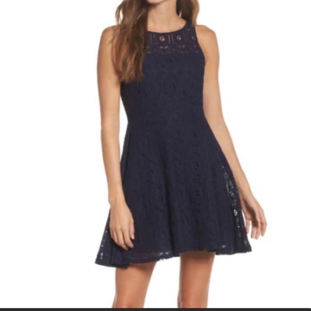 BB Dakota navy lace dress
